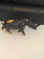 Großes handgeschnitztes Nashorn Holz Skulptur ca.45cm