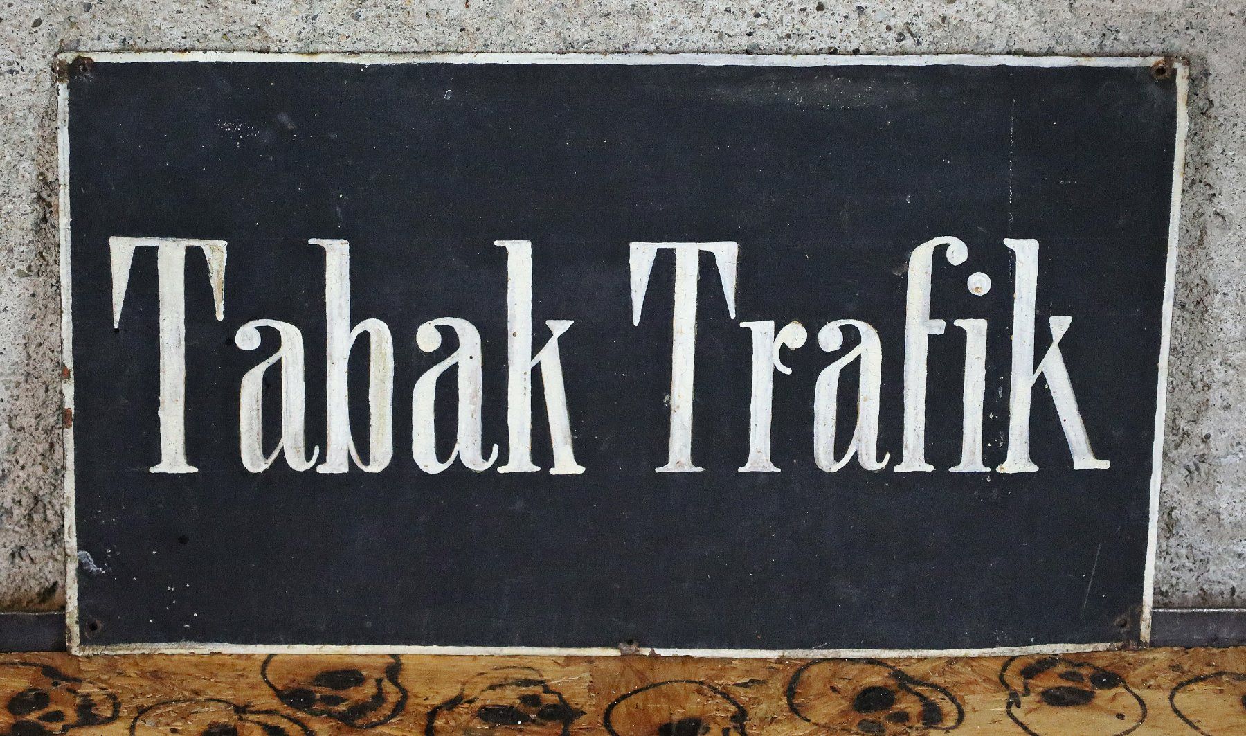 Insegne: Blechschild, Hinweisschild "Tabak Trafik" – Usato da Birrwil venduto da brandschatz_birrwil 1