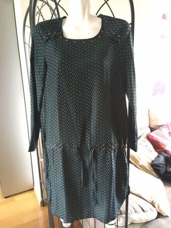 Robe droite satiné Redsoul marron et turquoise clou S 🍂