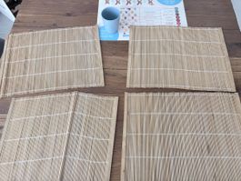 10 Tischsets aus Bambus Naturfarbe guter Zustand