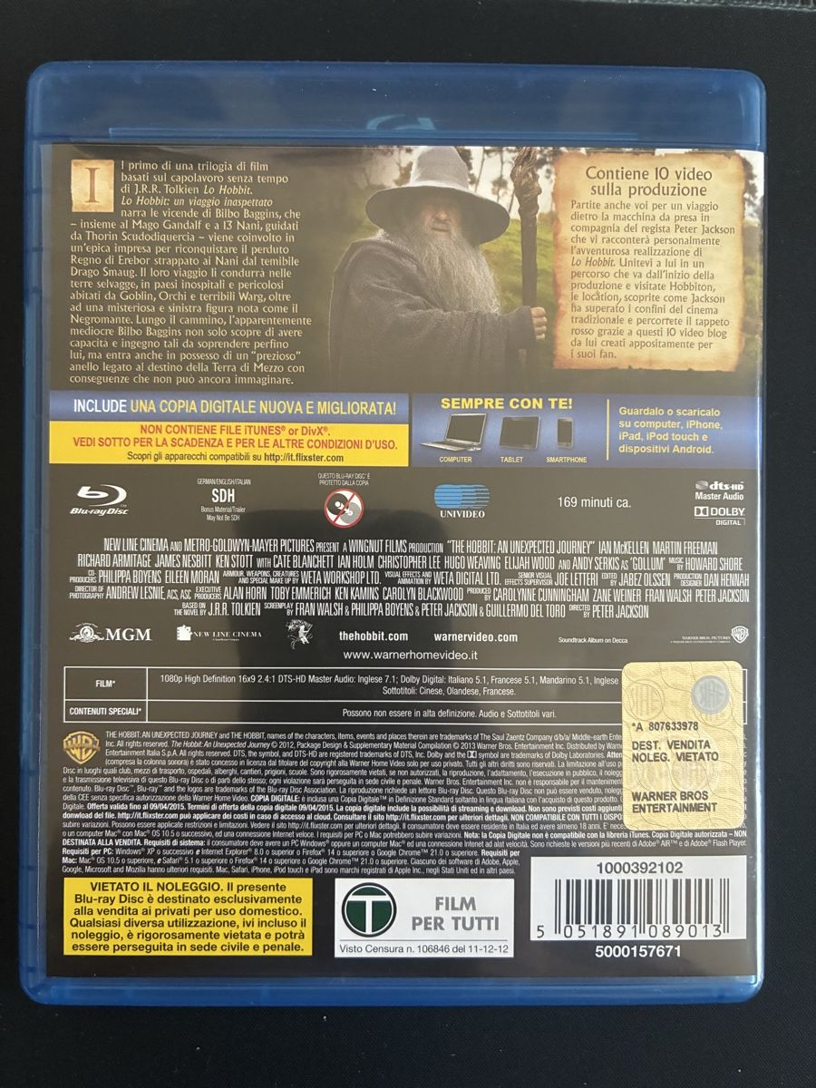 Tutti i DVDs: Blu-ray Lo Hobbit - Un viaggio inaspettato – Usato da Neyruz FR venduto da Shcc17 1