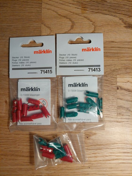 MARKLIN 71413 Confezione 10 spine maschio colore verde