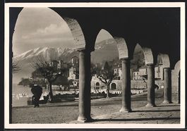 AK Ascona, Portici del Municipio, 1933