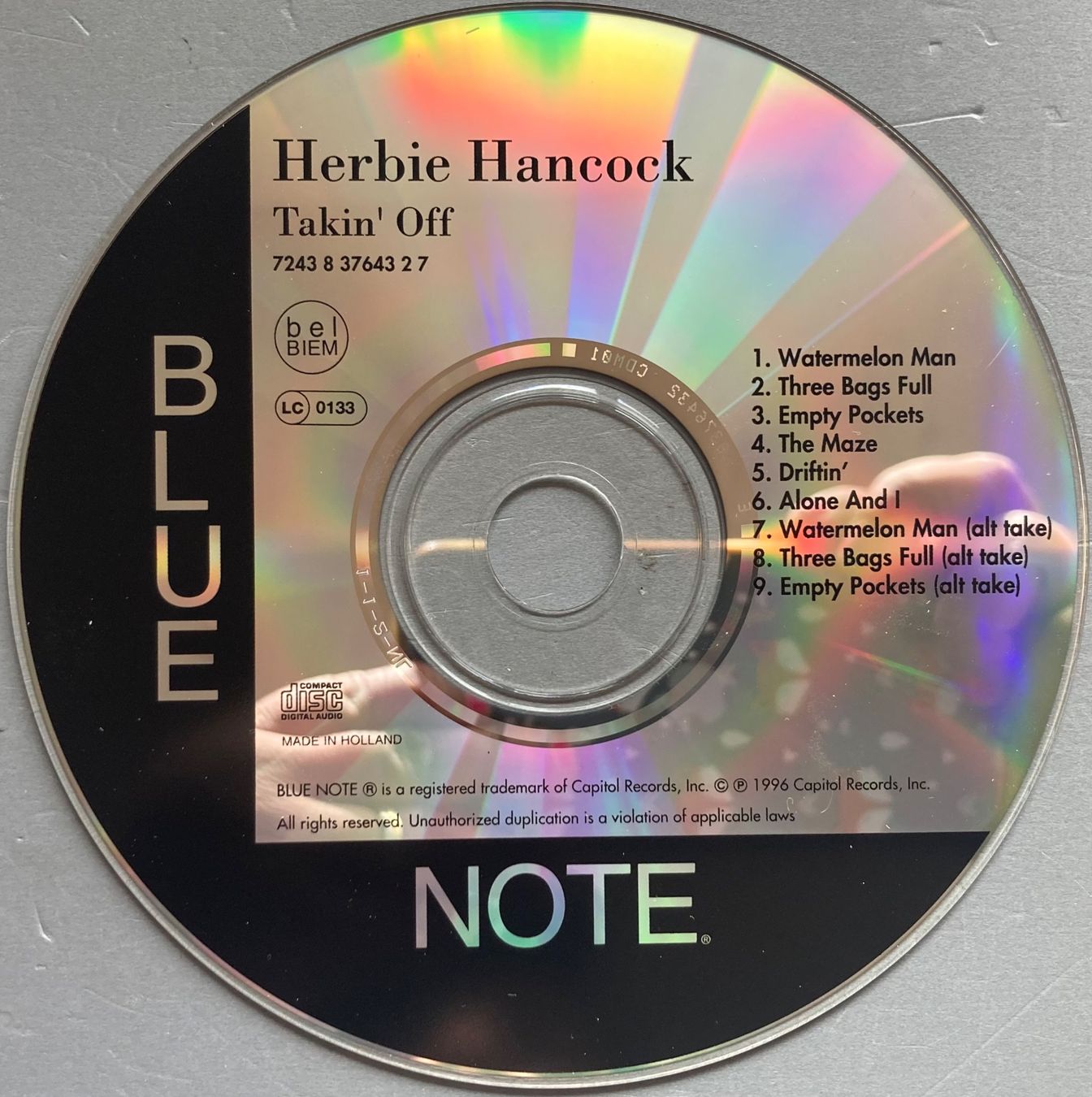 CD: HERBIE HANCOCK - TAKIN' OFF – Usato da Poliez-Pittet venduto da Newtown-Records 2