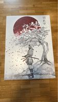 Samurai Kunstwerk: Handgezeichnet auf Metal