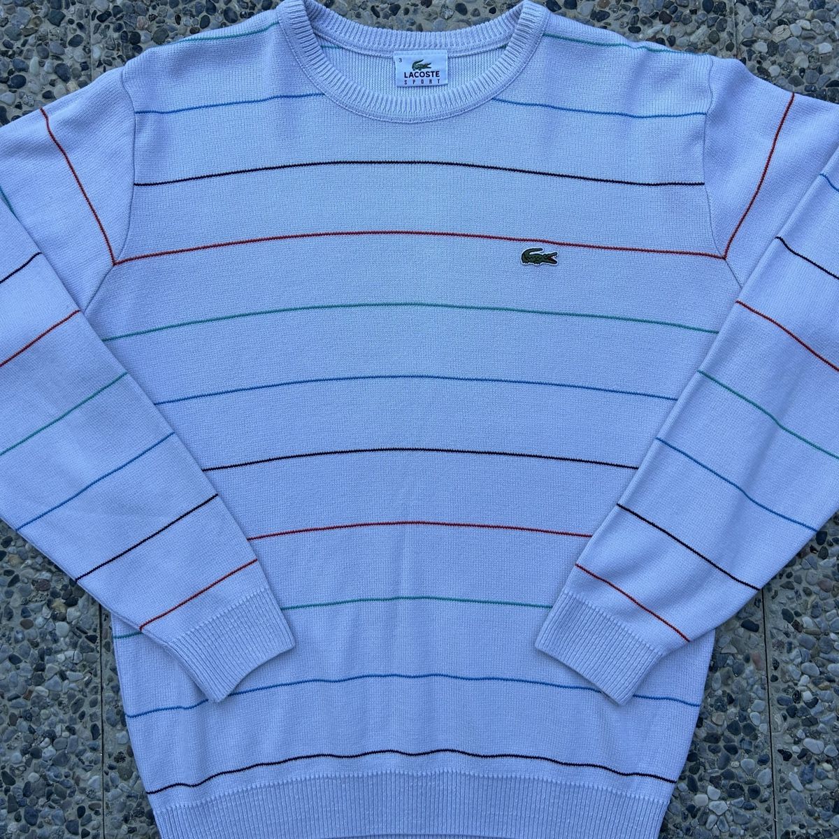 Lacoste Maglioni & Felpe: Vintage Lacoste Stripped Sweatshirt – Usato da brent venduto da fukusapes 1