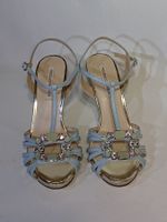 Riemchen Plateau-Sandaletten - MENBUR - 39 - Leder- hellblau