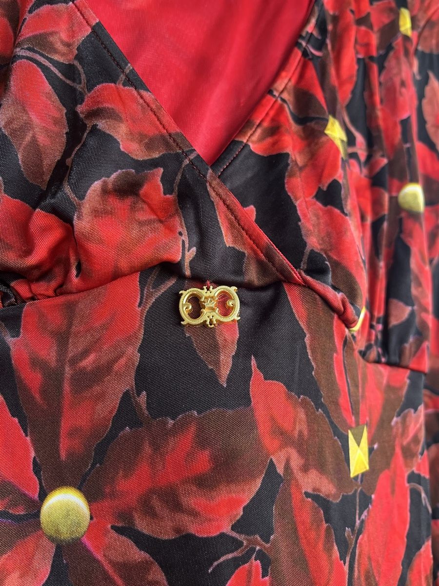 Roberto Cavalli Camicette: Rotes Roberto Cavalli Top, Gr. 40 – Usato da Zürich venduto da ana.vla 1