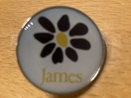 James - Pin Anstecker Punk Metal Rock Band