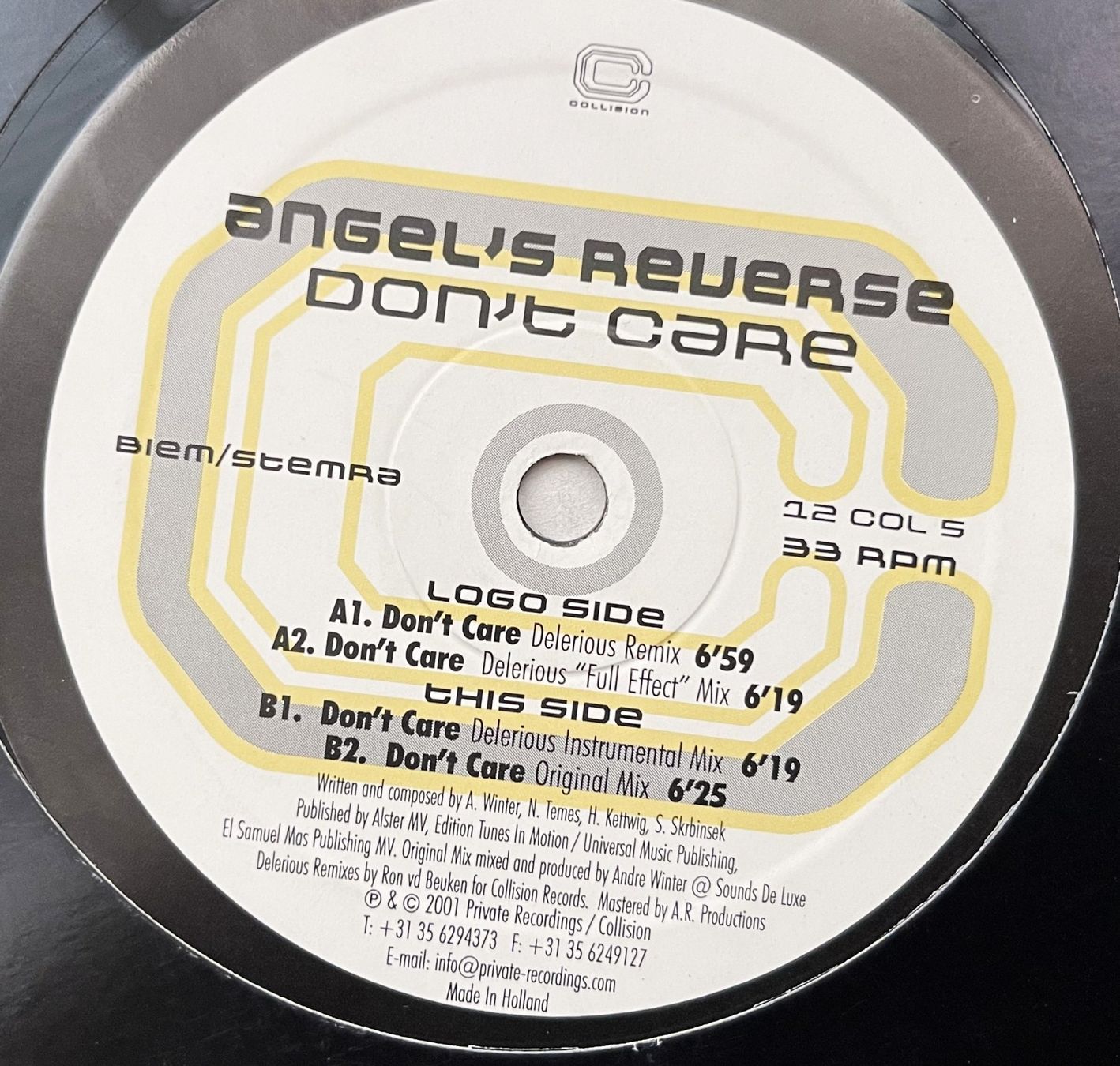 Schallplatten: Angel's Reverse – Don't Care - Vinyl – Gebraucht aus Oftringen von Vucki 1
