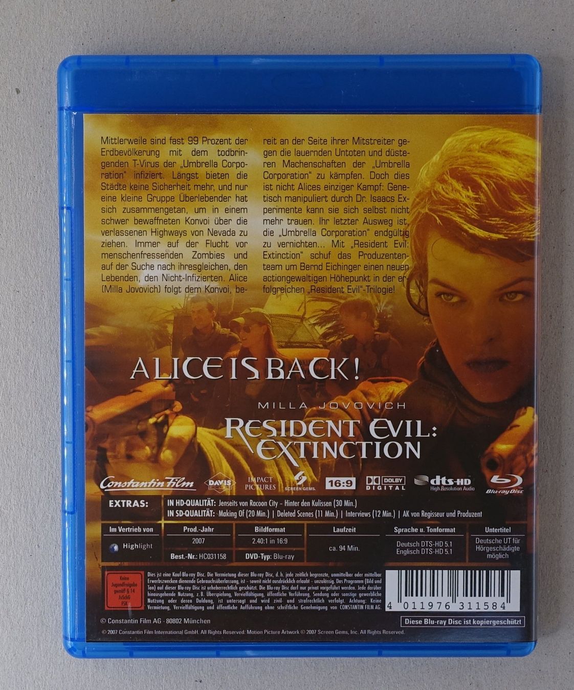 Tous les DVDs: Resident Evil: Extinction – D'occasion à Sessa par fraenklishop 1