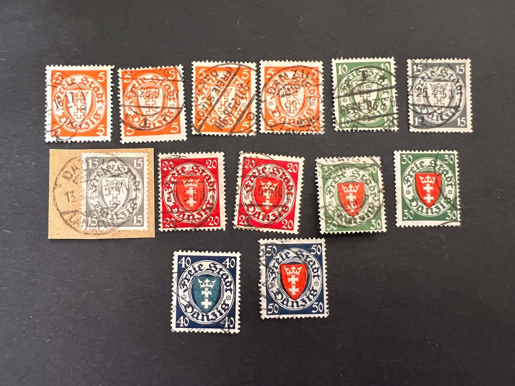 Tutti i francobolli: Danzig Lot 1924 gestempelt    (3258) – Usato da Hinwil venduto da Sidi4
