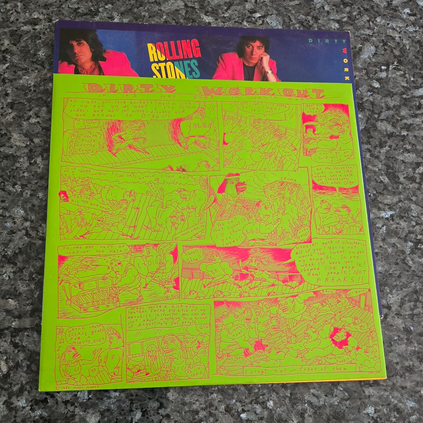 Dischi in vinile: Rolling Stones Dirty Work 1986 CBS 86321 Comic Inner LP – Usato da Reinach BL venduto da Pendling 1