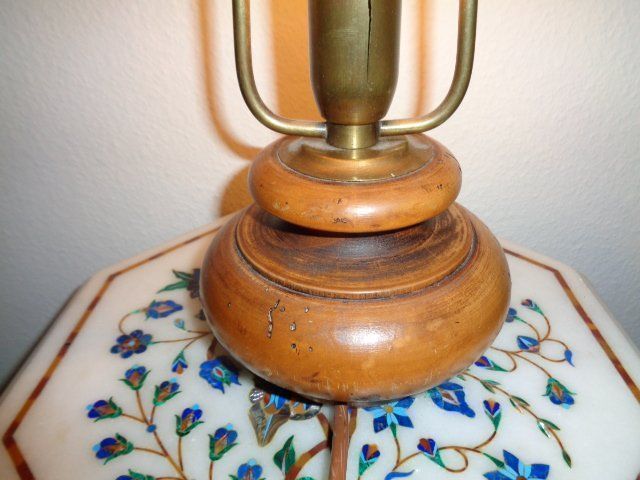 Lampade: Tischleuchte aus Glas und Holz – Usato da Zürich venduto da Paykan 6