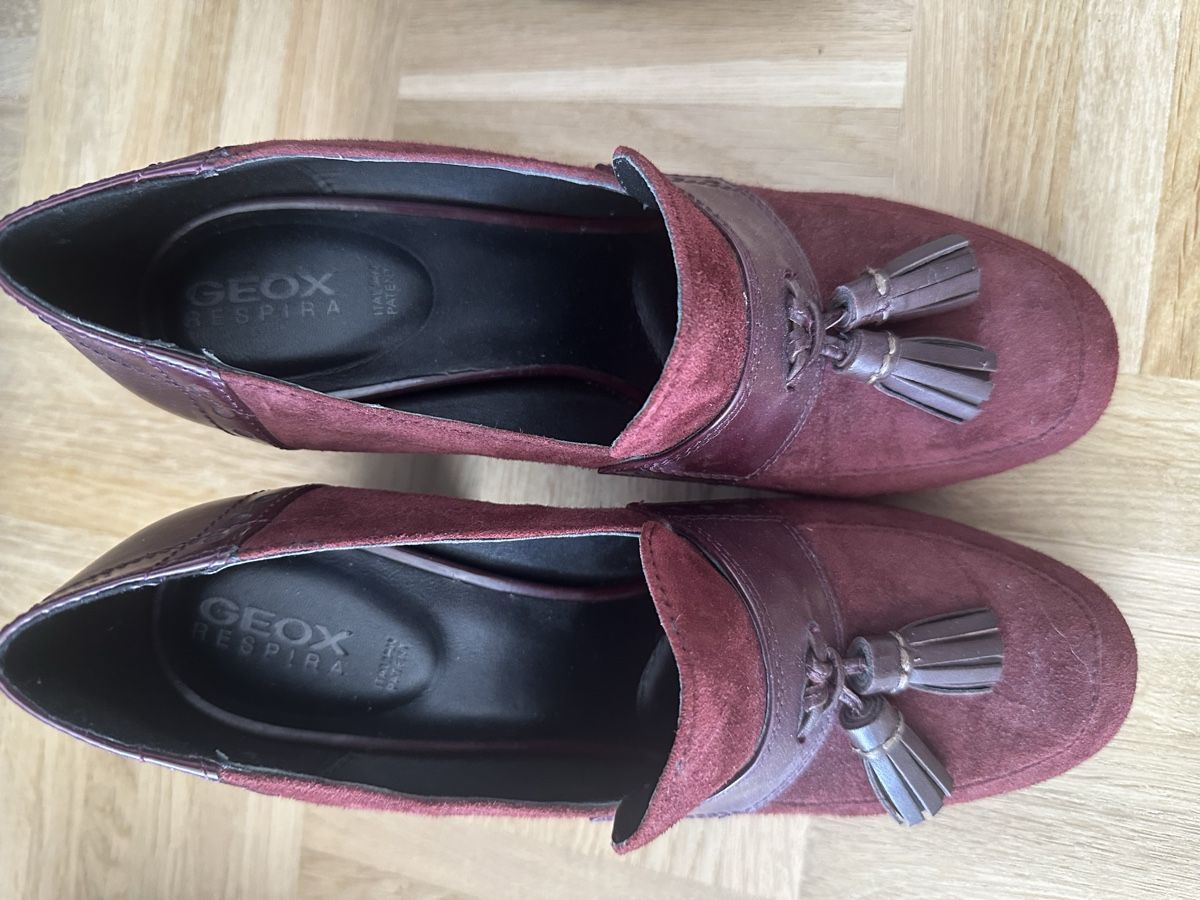 Geox Damenschuhe: Geox - Wildleder Loafer mit Blockabsatz Gr. 37 – Gebraucht aus Haag (Rheintal) von est_xs7r 1