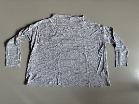 ONLY Gray Mock Neck Top, Size M, Viscose Blend