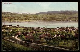 AK Stäfa, Ort am See mit Kirche und Weinbergen