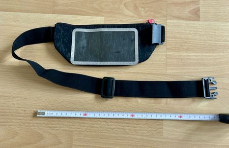 Ceinture de course à pied ajustable, noire, comme neuf