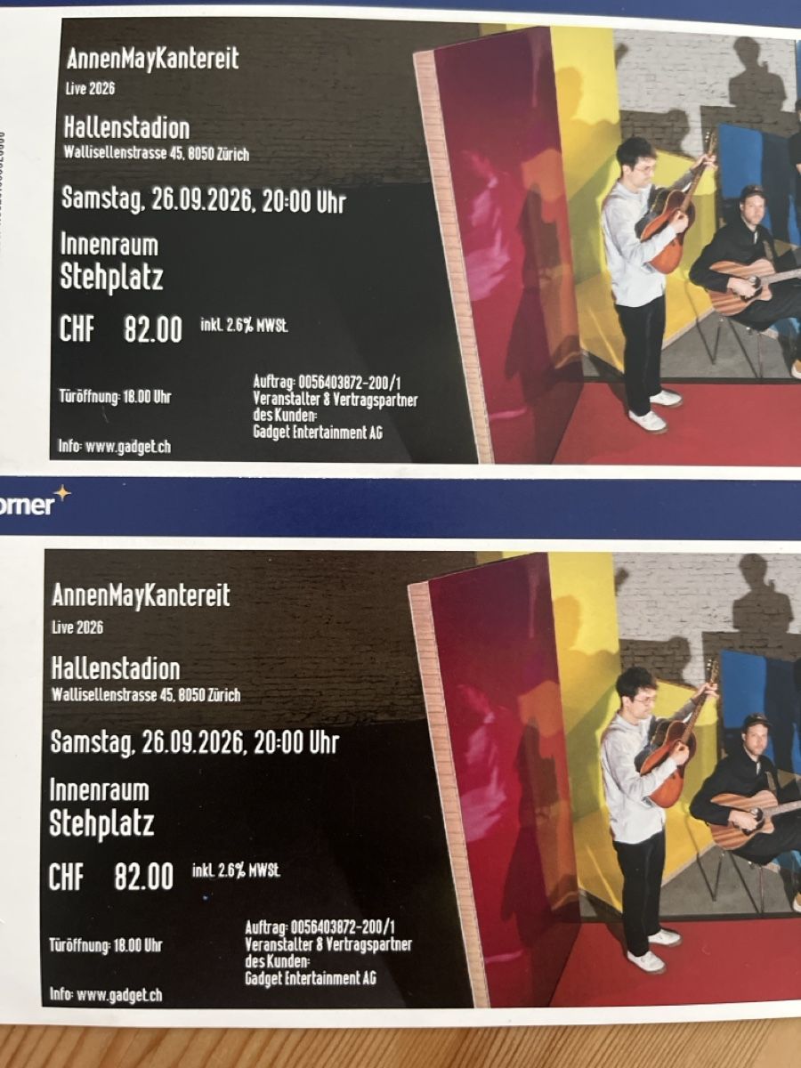 Biglietti: Ticket AnnenMayKantereit – Nuovo (secondo la descrizione) da Klosters venduto da fad_2lp2