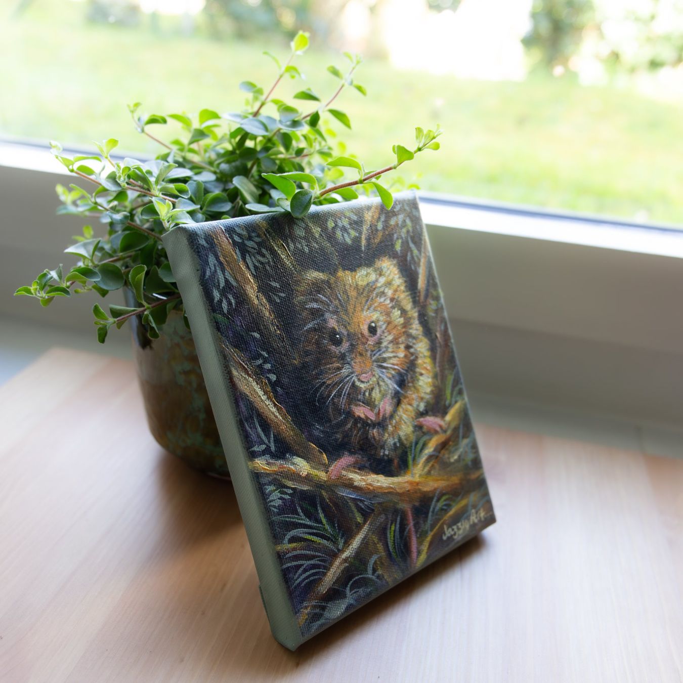 Dipinti: Erntemaus Wildlife Kunst - Original Acrylgemälde – Nuovo (secondo la descrizione) da Therwil venduto da Jazzio_Art 5
