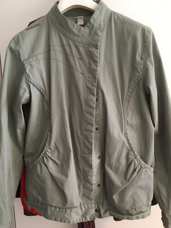 Veste 3/4 Kaki Doublée - Taille 42/44, Occasion Très Bon état, Coton, Style Décontracté Femme
