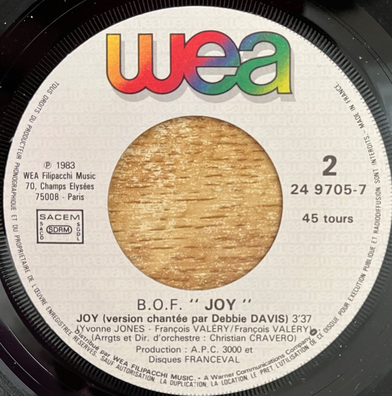 Vinyles: B.O. DU FILM JOY – D'occasion à Bussigny par vinyl-pas-cher 3