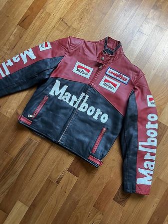 Marlboro Lederjacke moto Giacca chaqueta Racing