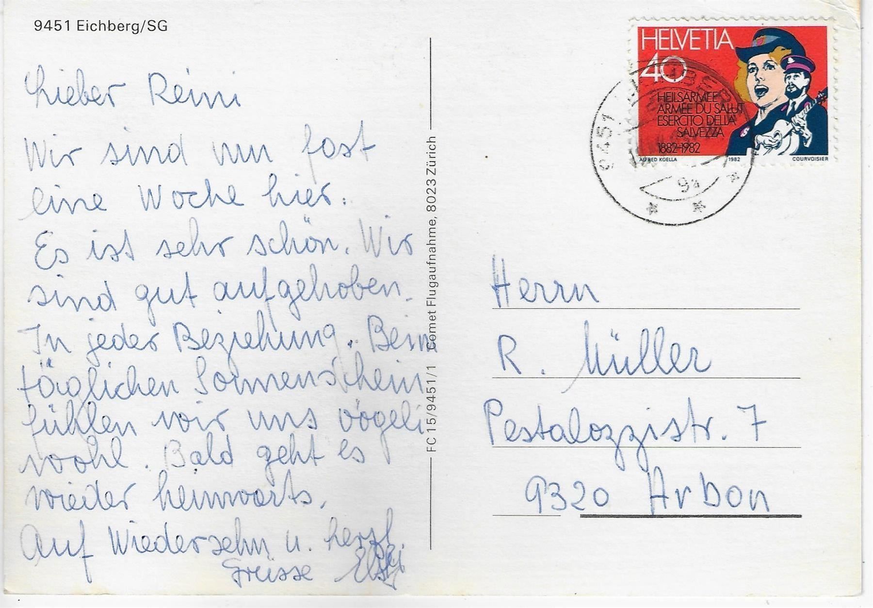 Cartoline postali: Flugaufnahme Eichberg SG – Usato da Ettingen venduto da Kartenplanet 1