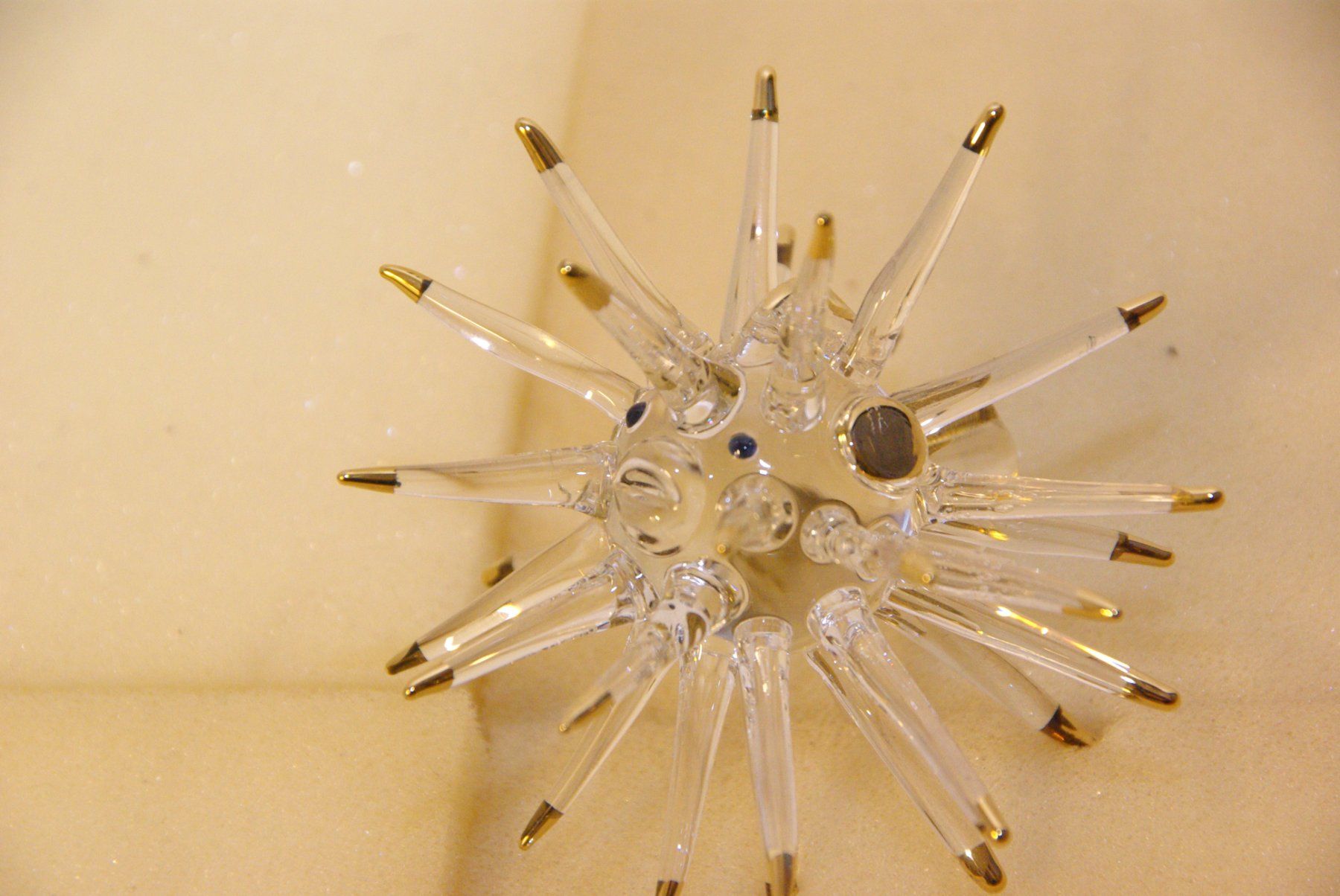 Statuette: Igelfisch / Kugelfisch aus Glas, ca. 9cm – Nuovo (secondo la descrizione) da Herisau venduto da Cevianer1844 2