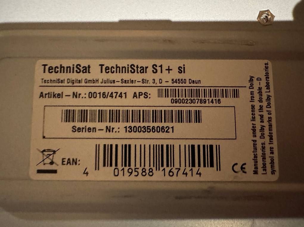 Technisat Receiver: TechniSat TechniStar S1+ Satelliten Receiver – Gebraucht aus Zürich von StefanR22 1