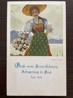 ZUG Gruss vom Zentralschweiz. Sängertag in Zug 1921