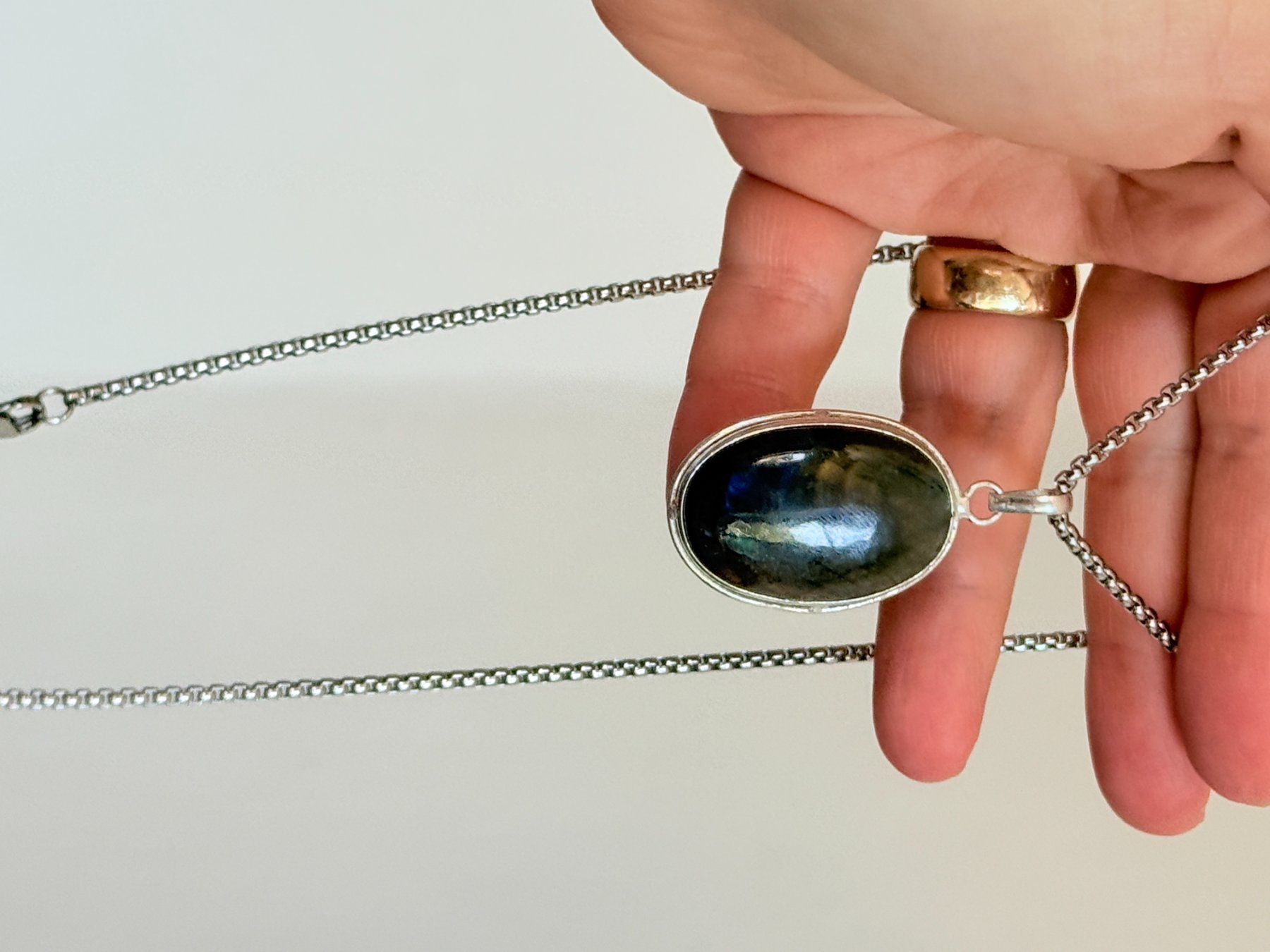 Catenine: Collier labradorite, élégant et tendance ✨ – Nuovo e nell'imballaggio originale da Genève venduto da AWWA 7