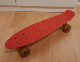 Skateboard 56cm - Slide Board 22", Rot für Kinder LED Rollen