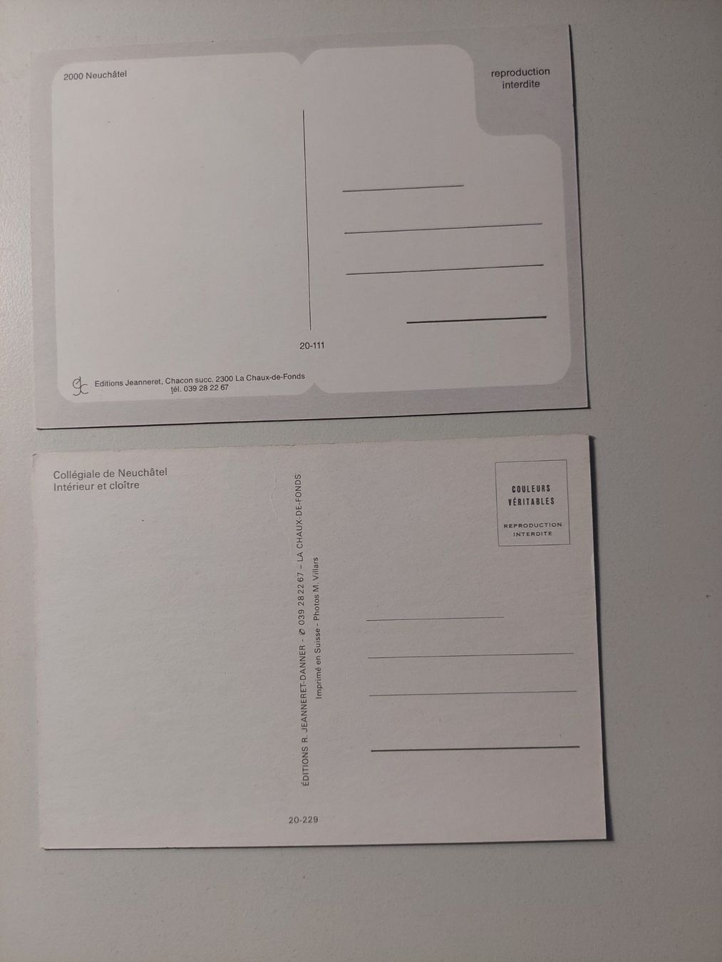 Cartoline postali: 2 Ansichtskarten "Neuenburg" – Nuovo (secondo la descrizione) da Wil SG venduto da ram_c5j2 1