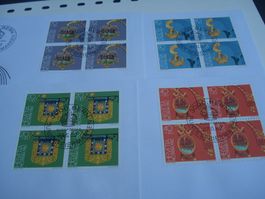 Pro Patria 1982, FDC Satz + 4erblocks, 5 Belege