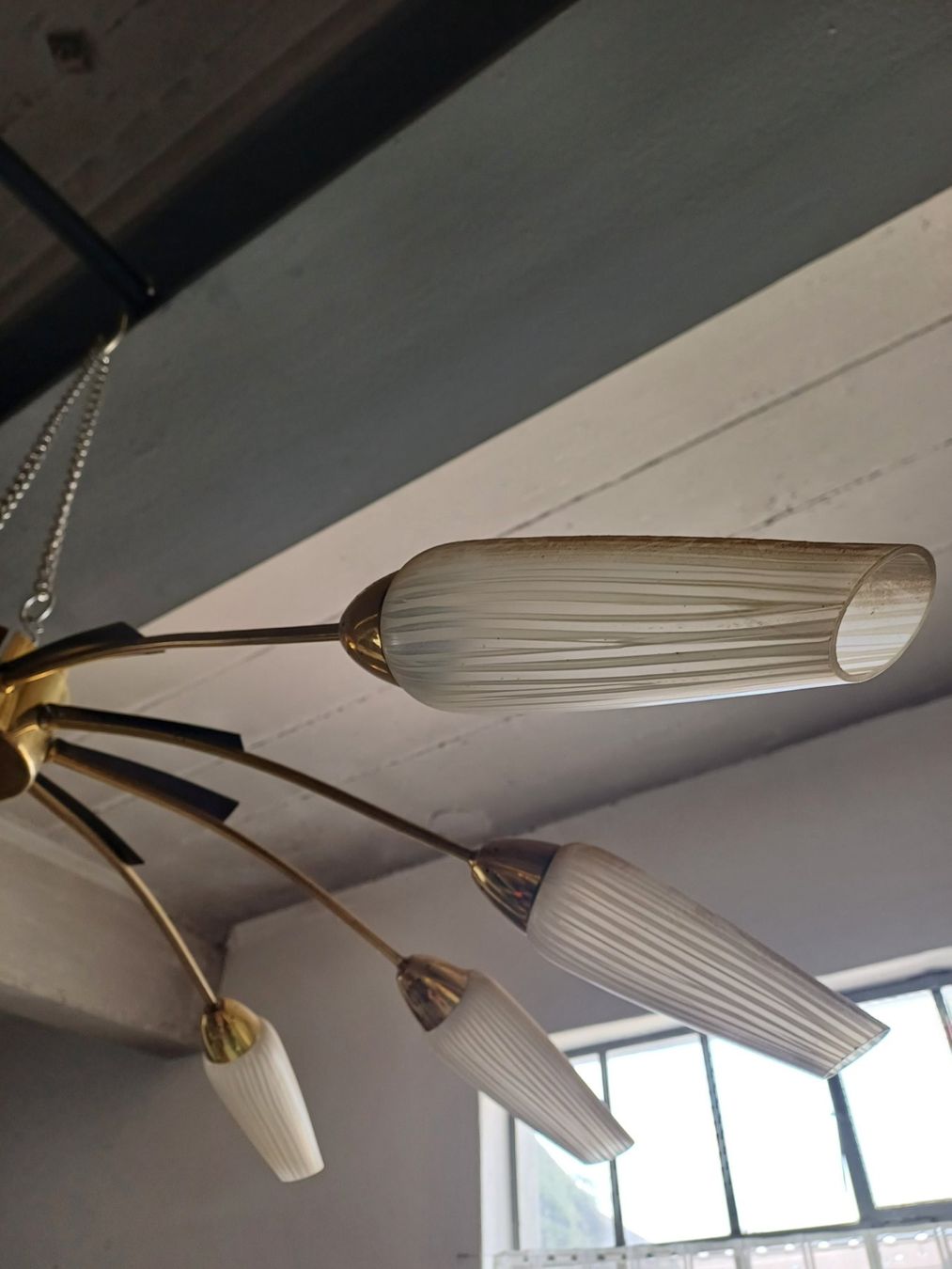Lampade: 60iger originalTüten Hänge und Stehlampe. – Usato da Bern venduto da helio71 2