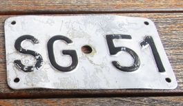 Fahrradschild SG 1951 - 75 Jahre