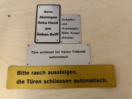 Originale Schilder aus der Bahn, Vintage!