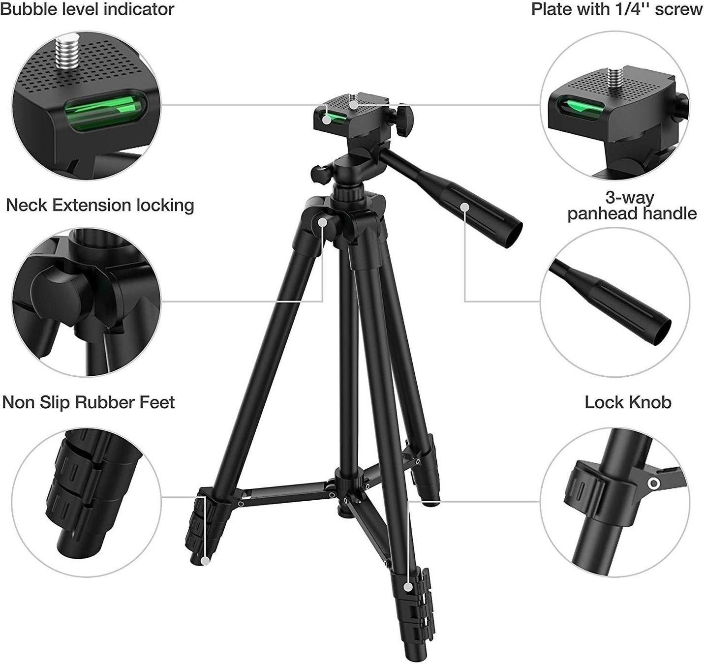 Stative & Köpfe: Fotostativ Kamerastativ Stativ 102cm mit Bluetooth Remote – Neu und originalverpackt aus Châtelaine von topshop.switzerland 6