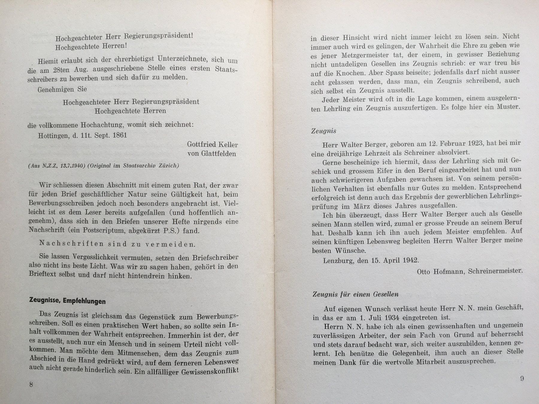 Libri: Gute Briefe - W. Sulser,  3 Hefte – Usato da Grenchen venduto da Kogi7 8