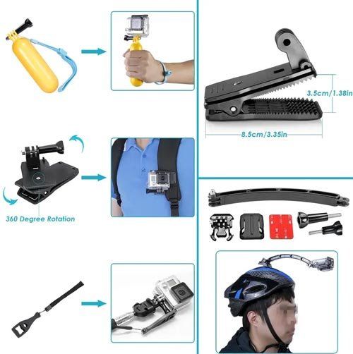 Action Cam: 50-teiliges Actioncam Zubehör-Set – Neu und originalverpackt aus Liestal von OMAROSHOP 1