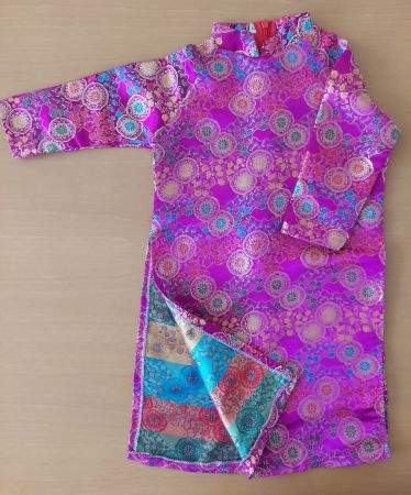 Vietnamesisches Mädchen Lang Bluse Gr. 86