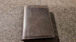 Portemonnaie aus Leder in schwarz