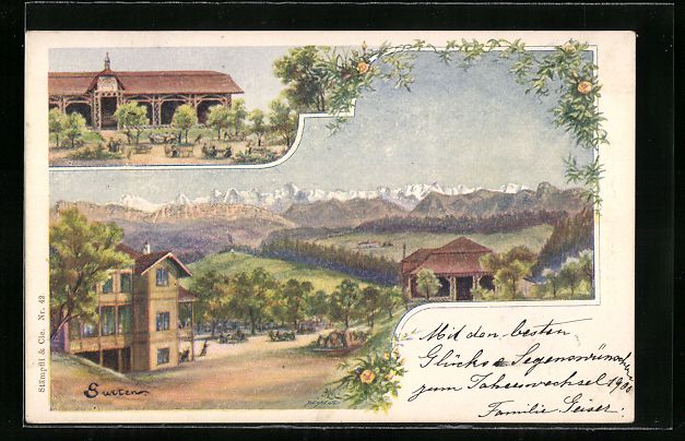Cartoline postali: Gurten-Kulm, Restaurant mit Gartenlokal  – Usato da Berlin venduto da bartko-reher