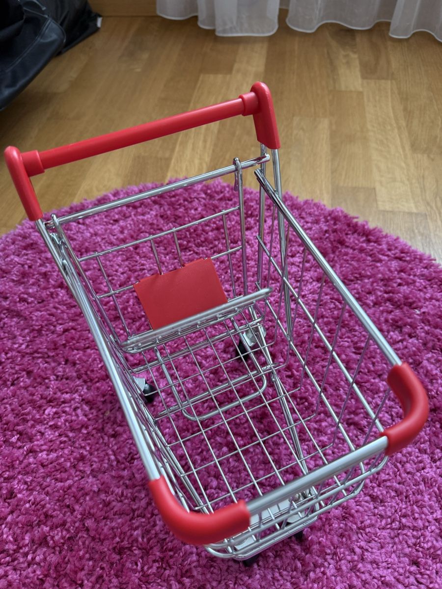 Spielzeuge: Mini Einkaufswagen Metall rot/silber neu – Neu (gemäss Beschreibung) aus Richterswil von cobruetsch 1
