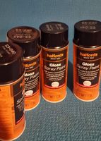 4x Halfords Gloss Spray Paint Blau S3-040 Neu.