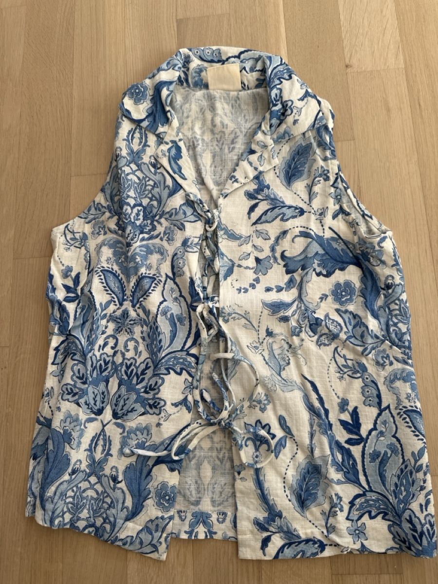 Camicette: Bluse, Leinen, blau-weiss, NEU – Nuovo (secondo la descrizione) da Dübendorf venduto da Bella1177