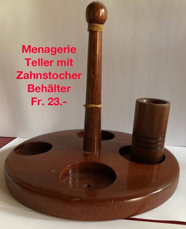 Geschirrsets: Menage-Set Mahagoniholz spezial – Gebraucht aus Uzwil von Kurtaltherr 4