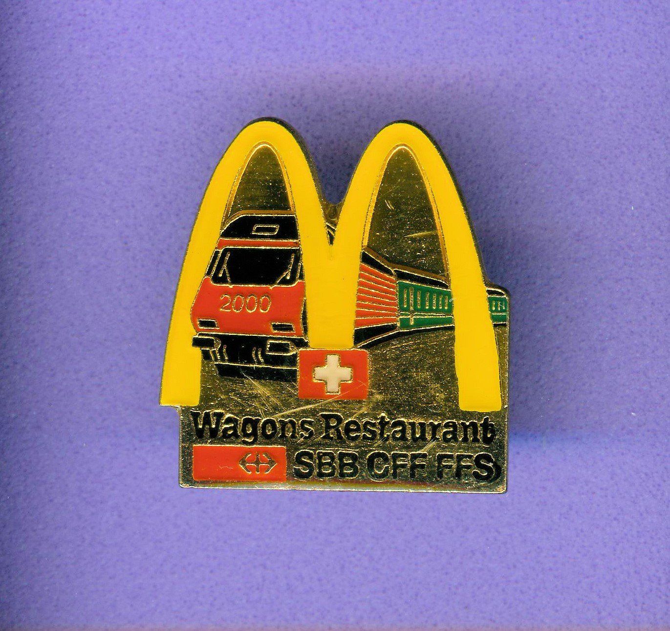 SBB/CFF/FFS Placchette & Badge: SBB + Mc Donalds  Wagons Restaurant – Usato da Winterthur venduto da Sammleroase