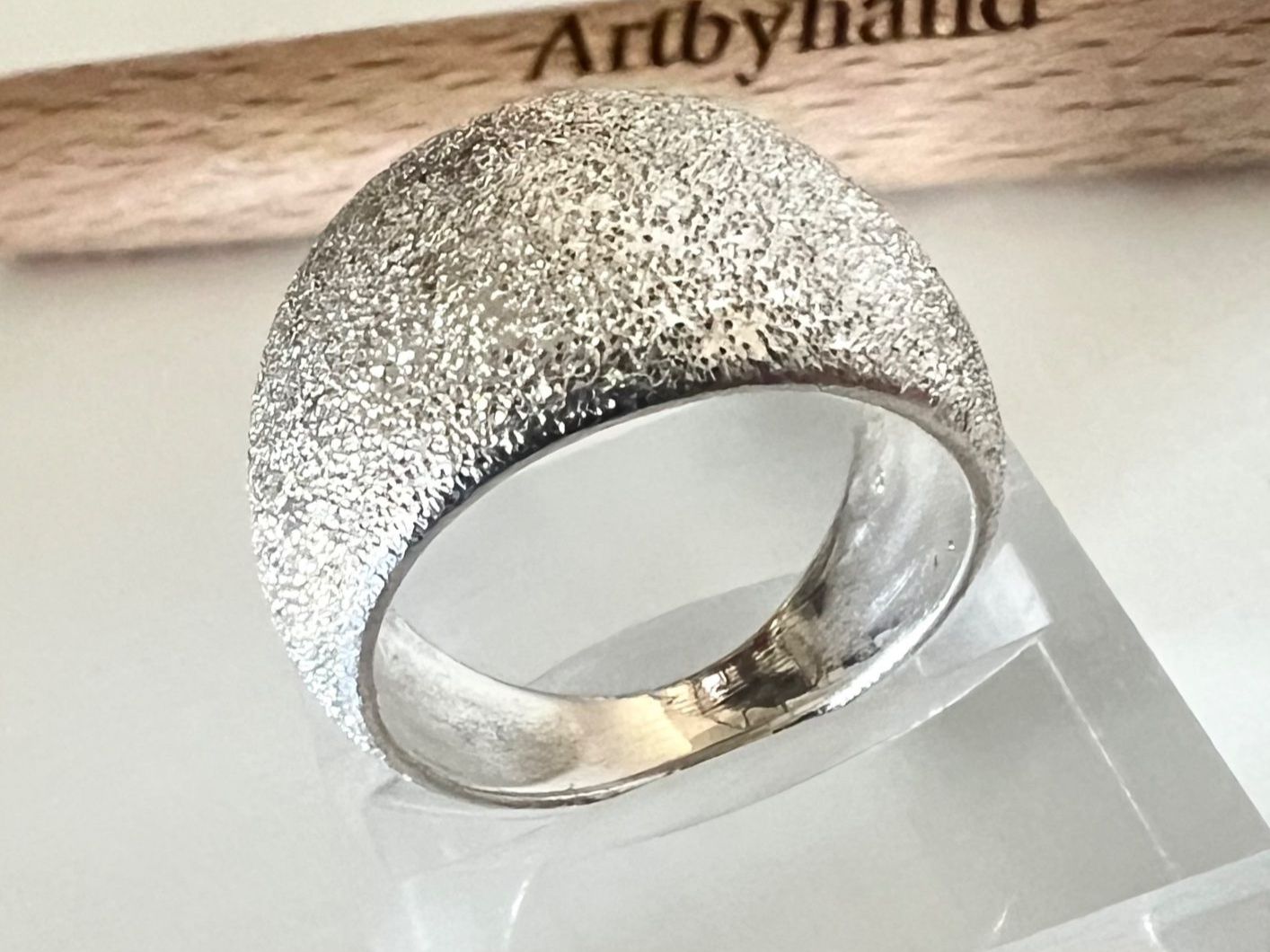 Bagues: 925 Silber Designer Ring Eisstruktur massiv G54 – D'occasion à Ruswil par artbyhand 1
